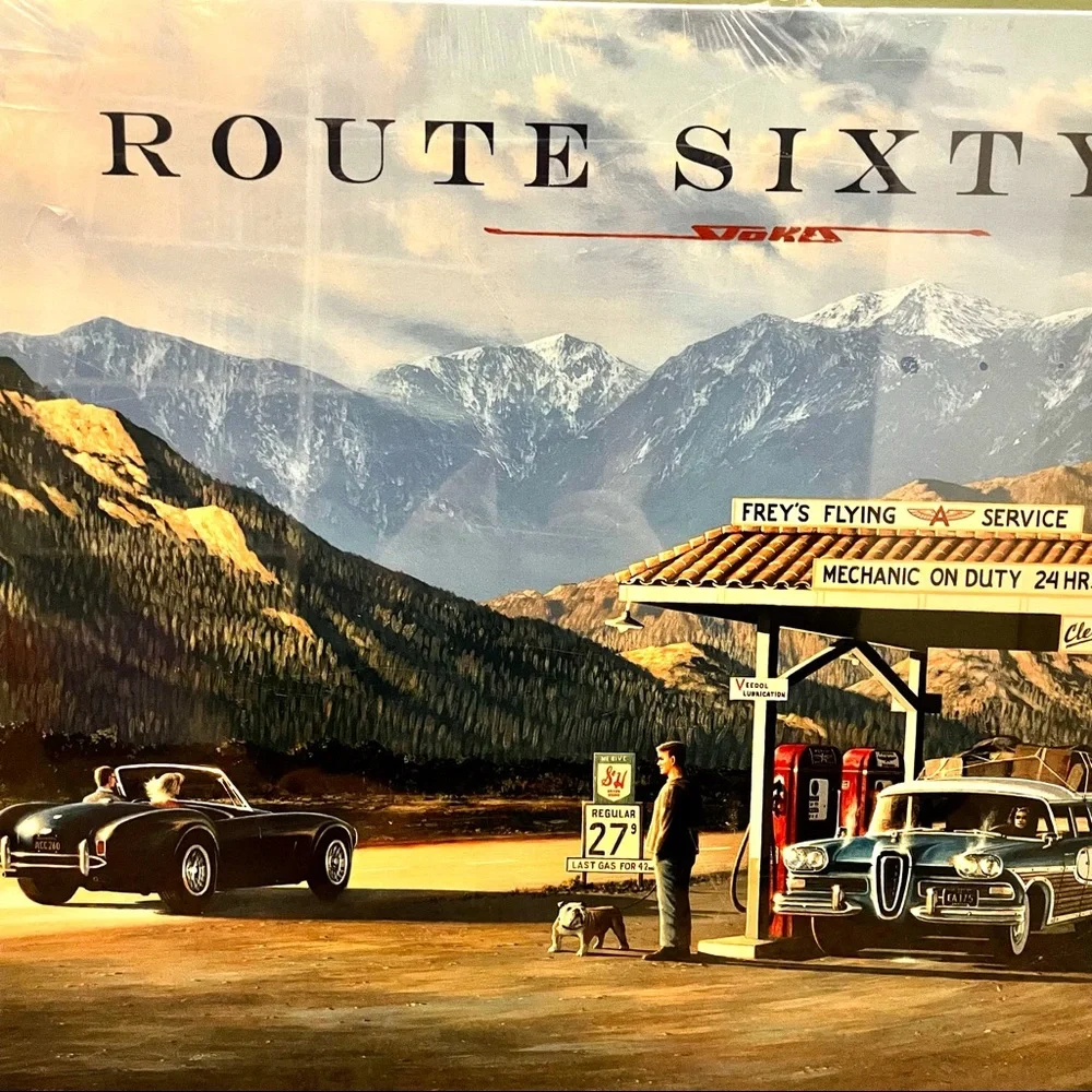 NEW Large Heavy Duty Steel Route 66 Flying A Service Gas Station Sign